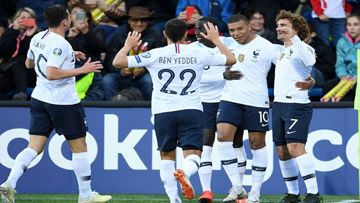 ইউরো চ্যাম্পিয়নশিপে অ্যান্ডোরাকে ৩-০ গোলে হারিয়েছে ফ্রান্স